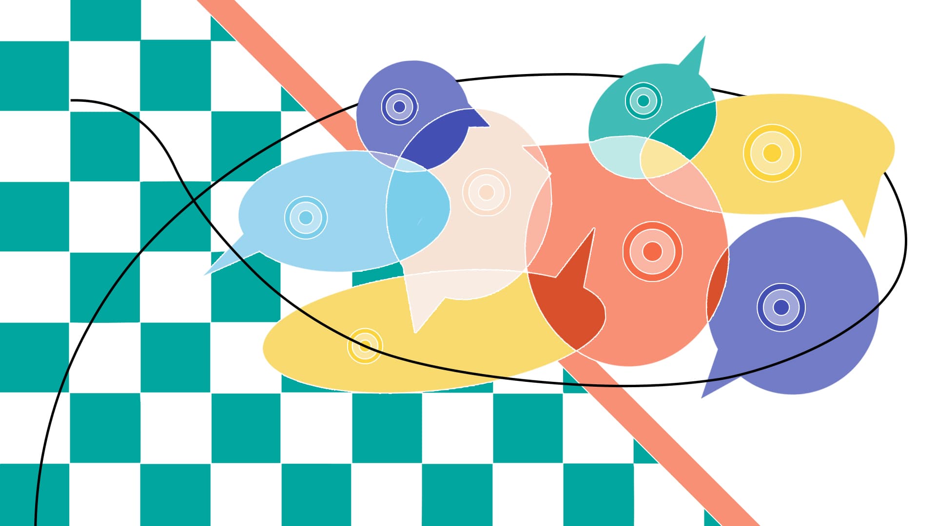 Abstract illustration of cleaning up