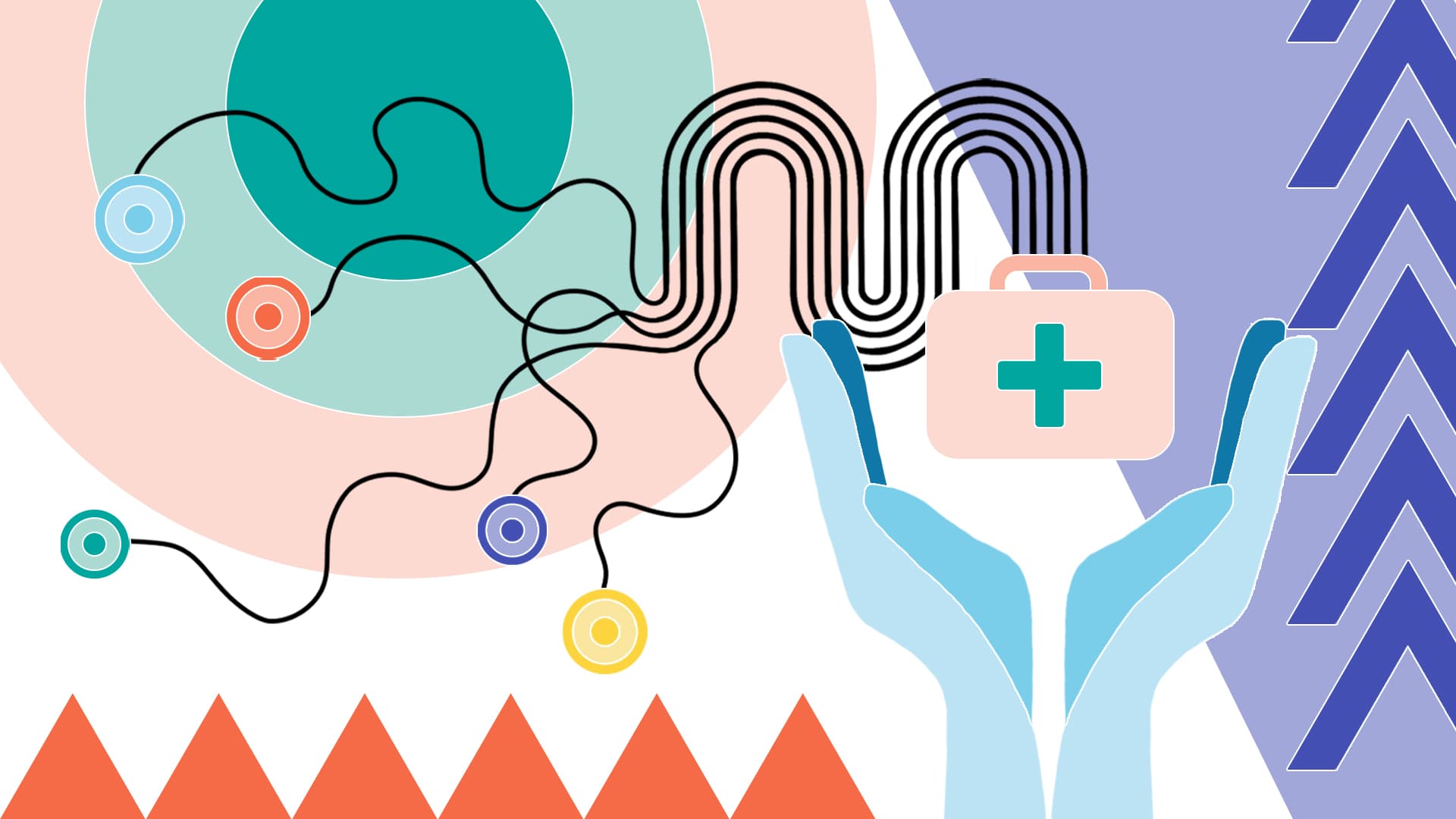 Abstract illustration of cleaning up