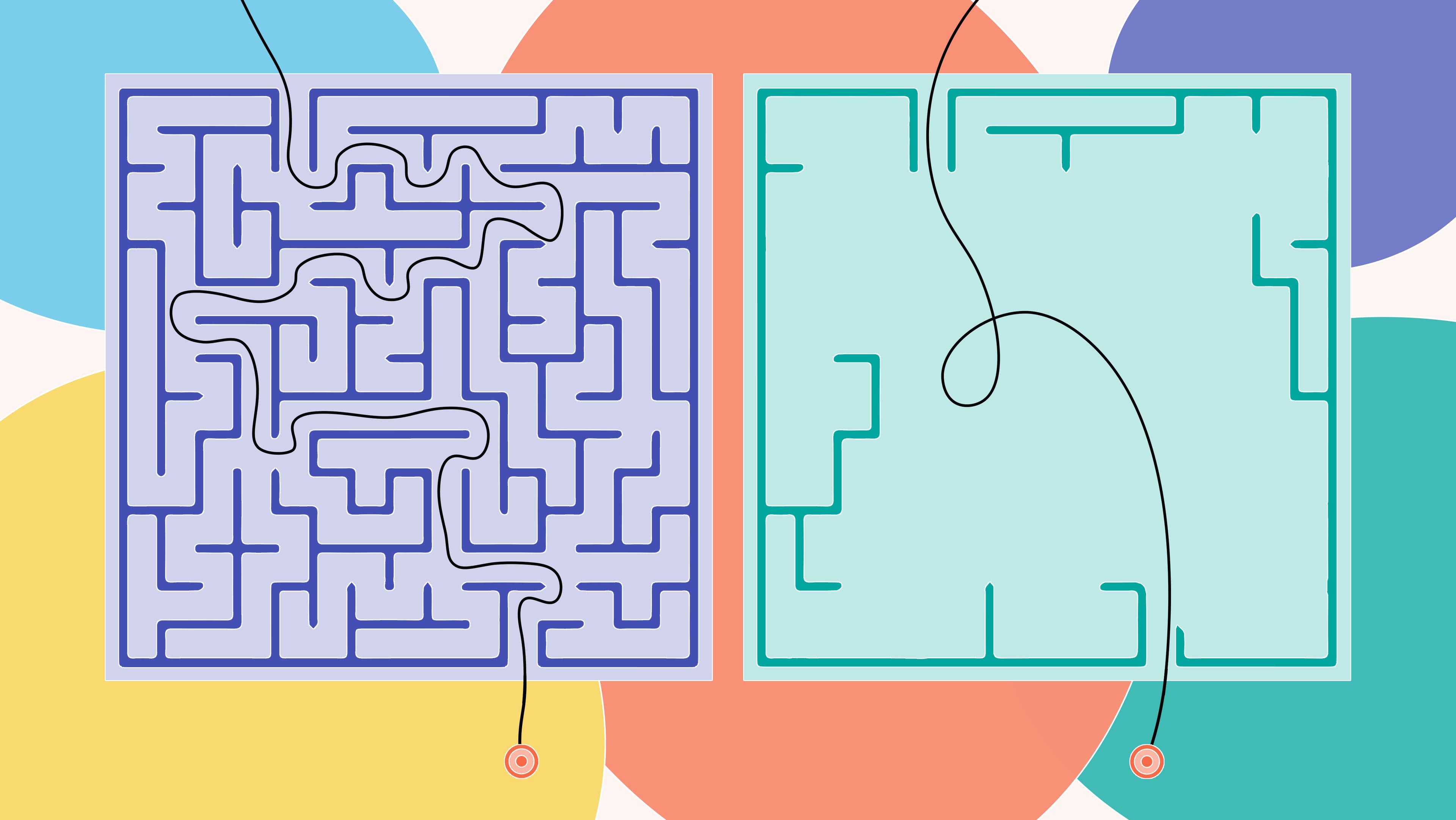 Abstract illustration of cleaning up